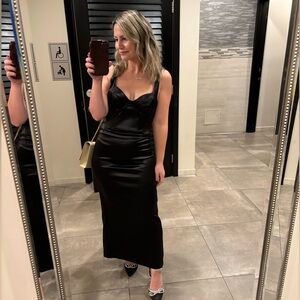 ZARA Bustier Satin Dress